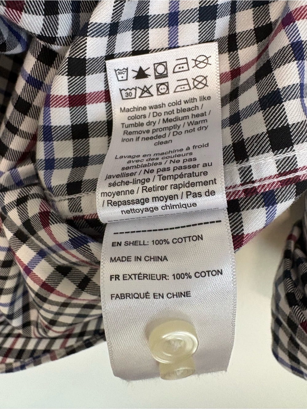 UNTUCKit Men's Black and Burgundy Plaid Cotton Button-Down Shirt Sz XXL Tall - Picture 5 of 7